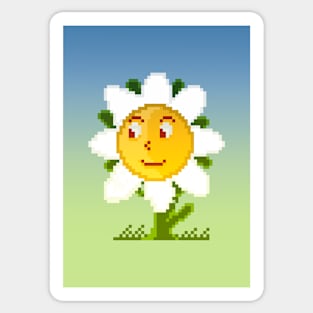 Pixel Flower Sticker